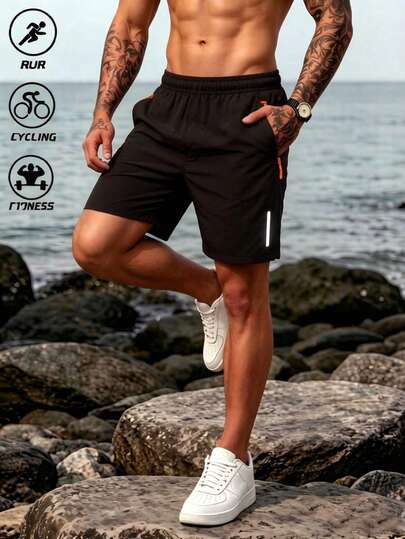 Short de sport d'été pour , avec bandes réfléchissantes, mode, fitness, extérieur, loisirs, basketball et course