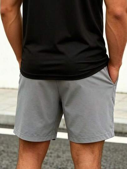 Shorts de sport décontractés gris clair pour hommes