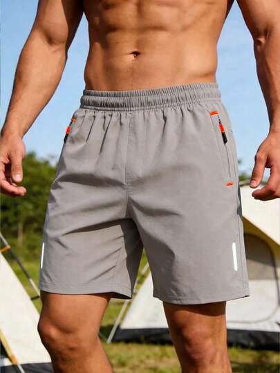 Shorts de sport décontractés gris clair pour hommes