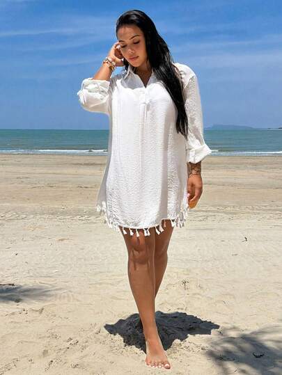 Swim Lushoire 2026 Robe de plage d'été grande taille pour femmes, style décontracté et vacances