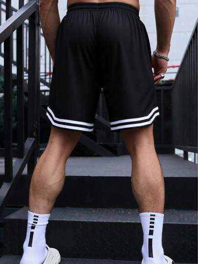 Short de basket imprimé 23 pour hommes, short de sport à taille avec cordon de serrage, convient pour le streetwear, les sports, la salle de gym et le port quotidien