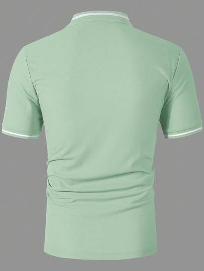 Calvornis Chemise polo à manches courtes décontractée d'été pour hommes, cérémonie, formelle, style Old Money