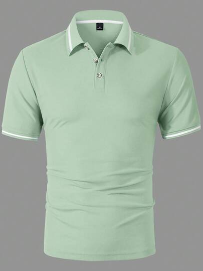 Calvornis Chemise polo à manches courtes décontractée d'été pour hommes, cérémonie, formelle, style Old Money