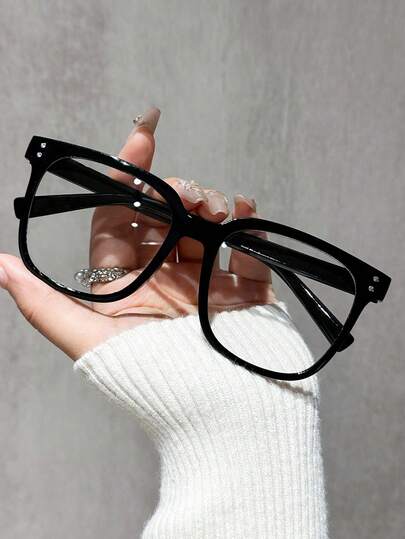 3 paires/1 paire de lunettes à monture carrée pour un port quotidien, convenant aux hommes et aux femmes. Avec un design de style campus, ces lunettes peuvent mettre en valeur la forme de votre visage.