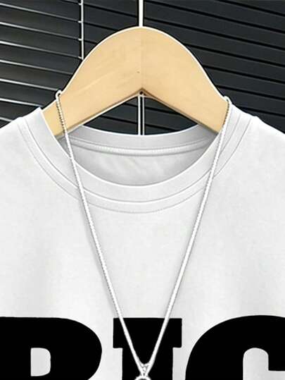 Ensemble T-shirt col ras-du-cou imprimé lettres Big Brother + Short, tenue d'été confortable et minimaliste pour garçons préadolescents