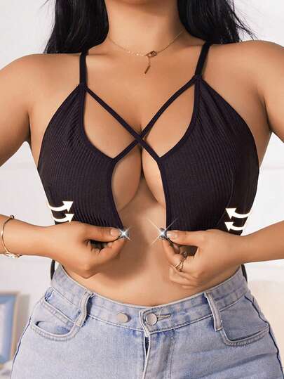 Soutien-gorge brassière ajouré et sans fil pour femmes grande taille