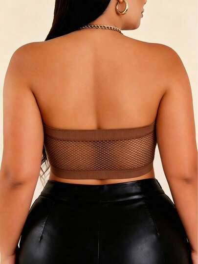 2 pièces Soutien-gorge bandeau sans fil EssElegance grande taille, design à fermeture avant, sans couture invisible, lingerie réglable au dos