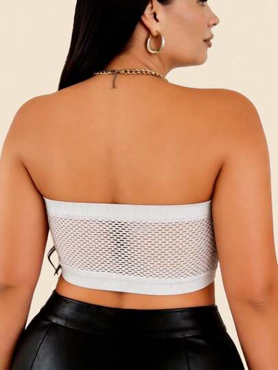 2 pièces Soutien-gorge bandeau sans fil EssElegance grande taille, design à fermeture avant, sans couture invisible, lingerie réglable au dos