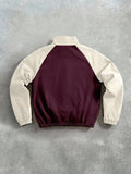 PAVTROS Veste-manteau de football à manches longues pour homme avec imprimé bicolore contrasté