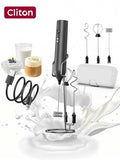 Mousseur à lait rechargeable portable, mélangeur électrique de boisson à 3 vitesses réglables, mousseur à lait portable, convient pour le latte, le cappuccino, le chocolat chaud, le mélange d'œufs et le shake protéiné, mini mélangeur électrique, bar à caf