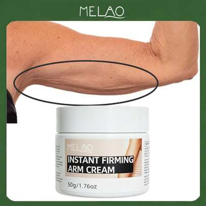 Crème raffermissante instantanée pour les bras MELAO 50g/1,76oz, lotion corporelle raffermissante pour les bras relâchés et flasques, lisse la peau lâche et améliore l'élasticité des bras