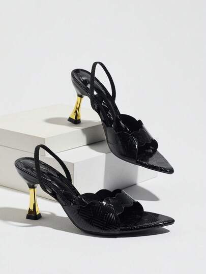 Sandales à talons hauts formelles champagne pour femmes, talons chatons, chaussures de soirée, été, talons hauts, chaussures