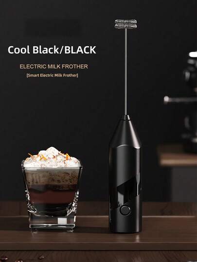 [Mousseur électrique à double tête] 1 pièce, mousseur à lait électrique portable | Mini mousseur à lait, alimenté par batterie (non inclus) mélangeur manuel à café, différentes têtes de mélange pour différentes scènes, meilleur effet. Latte, cappuccino, f