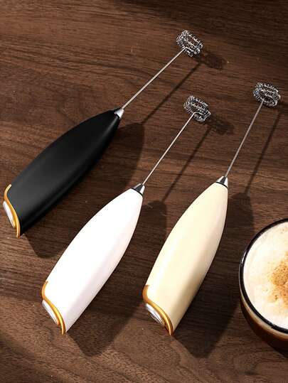 [Mousseur électrique à double tête] 1 pièce pièce, Mousseur à lait électrique portable | Mini mousseur à lait, à piles (non inclus) Mélangeur manuel pour café, différentes têtes de mélange pour différents scénarios pour de meilleurs résultats. Latte, Capp