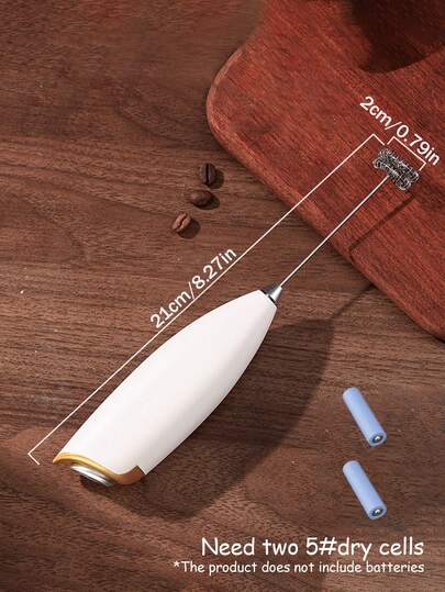 [Mousseur électrique à double tête] 1 pièce pièce, Mousseur à lait électrique portable | Mini mousseur à lait, à piles (non inclus) Mélangeur manuel pour café, différentes têtes de mélange pour différents scénarios pour de meilleurs résultats. Latte, Capp