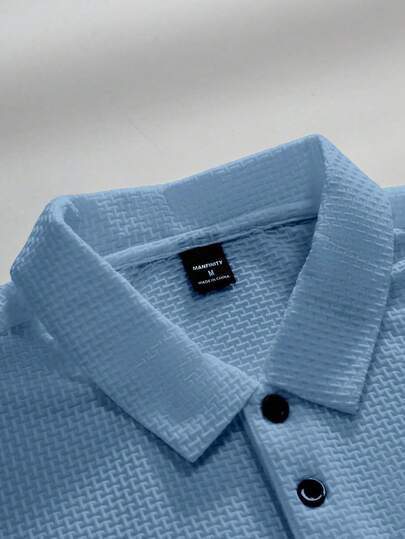 Manfinity Homme Chemise polo unie pour hommes pour l'été, pour le golf