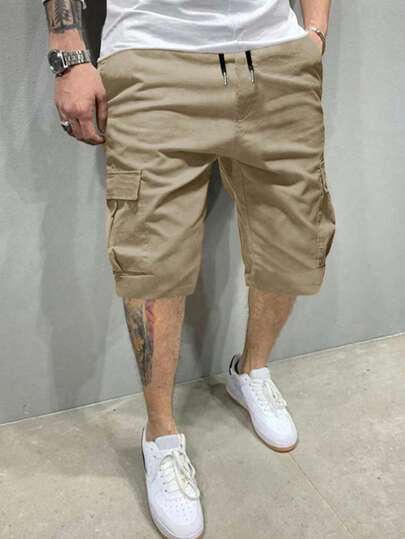 3 pièces Short décontracté à taille élastique pour hommes, short léger et respirant pour les sports de plein air, la course, la fitness et la plage. Polyvalent pour l'été