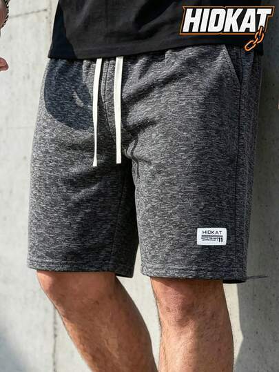 Hidkat Short bermuda d'été fin et décontracté pour hommes, taille élastique avec cordon de serrage, tissu à haute élasticité, léger et confortable pour un usage quotidien, le fitness, les sports de plein air et encore