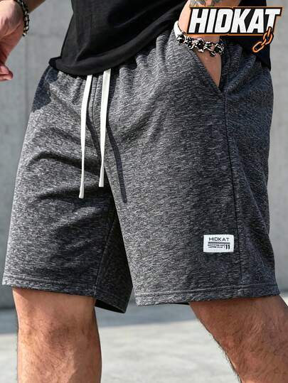 Hidkat Short bermuda d'été fin et décontracté pour hommes, taille élastique avec cordon de serrage, tissu à haute élasticité, léger et confortable pour un usage quotidien, le fitness, les sports de plein air et encore