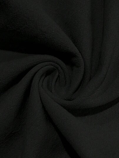 Pantalon droit en lin pour hommes, jambe large, taille haute élastique avec cordon de serrage, pantalon long décontracté en lin ample et respirant, noir sportif