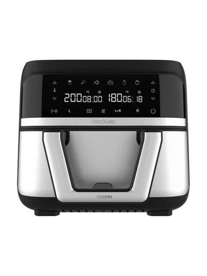 Cecotec Friteuse à Air sans Huile 9L - Double Panier 4,5L, 2850W, Technologie PerfectCook, 6 Modes, Cuisson Rapide et Saine, Température Réglable (80-200°C), Panneau Tactile