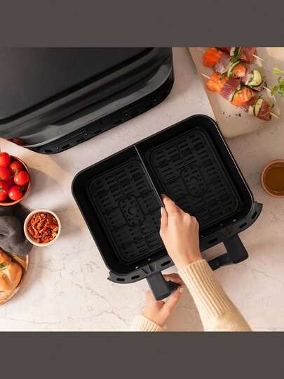 Cecotec Friteuse à Air sans Huile 9L - Double Panier 4,5L, 2850W, Technologie PerfectCook, 6 Modes, Cuisson Rapide et Saine, Température Réglable (80-200°C), Panneau Tactile