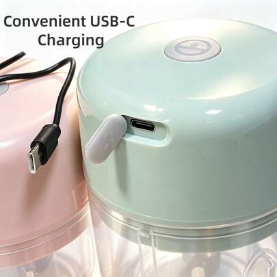Hachoir à ail électrique, mini hachoir et broyeur à ail portable, presse-ail rechargeable par USB, gadget de cuisine compact, conception pratique et facile à nettoyer