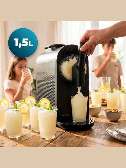 Cecotec Twist&Ice Cream: Sorbetière 1,5L Tactile, 9 Modes - Transformez vos boissons en glaces maison, rafraîchissez-vous avec 9 modes automatiques et système Soft Cornet