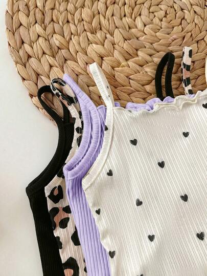 LMoss Kids Jeune Fille Jeune Fille Ensemble 8 pièces Débardeur Tricoté et Short à Taille Élastique