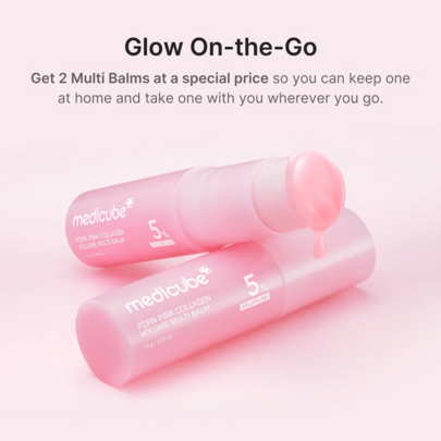 Medicube PDRN Pink Collagen Volume Multi Balm 10g – Baume Visage au PDRN & Collagène, Hydratant, Repulpant, Raffermissant & Soin Éclat