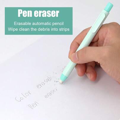 17 pièces/Set Gomme de style stylo professionnel pour le dessin et l'art, gomme de précision extensible à bouton, utilisée pour le nettoyage et l'effacement sans poussière, la peinture, le design, les fournitures d'apprentissage pour étudiants et artistes