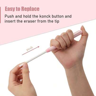17 pièces/Set Gomme de style stylo professionnel pour le dessin et l'art, gomme de précision extensible à bouton, utilisée pour le nettoyage et l'effacement sans poussière, la peinture, le design, les fournitures d'apprentissage pour étudiants et artistes