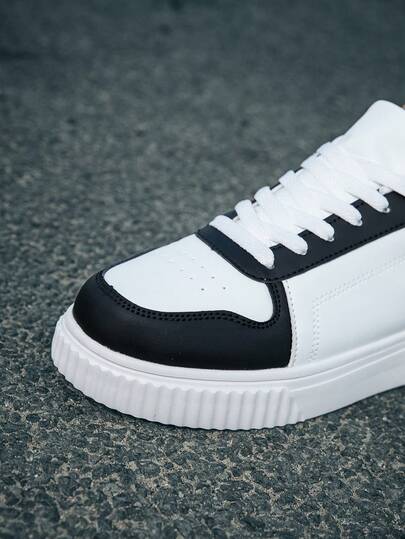 36-45 Baskets de sport décontractées unisexes à lacets, chaussures blanches très attrayantes, chaussures de skate polyvalentes à semelle souple pour étudiants, chaussures de couple
