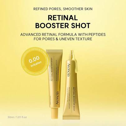 Arencia Retinal Booster Shot 30ml – Booster Visage au Rétinal, Soin Anti-Âge, Anti-Rides, Raffermissant & Éclat
