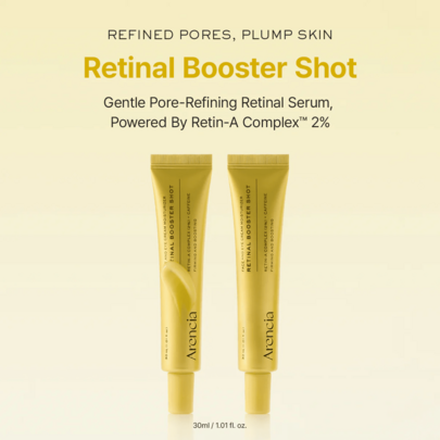 Arencia Retinal Booster Shot 30ml – Booster Visage au Rétinal, Soin Anti-Âge, Anti-Rides, Raffermissant & Éclat