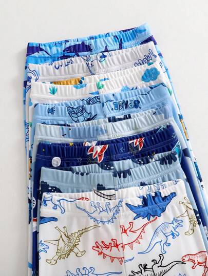 [8 ensembles envoyés aléatoirement 2 et vêtements de maison pour jeune garçon, pyjama ensemble de détente pour tout-petits avec imprimé dessin animé mignon, manches longues, pantalon, tricot ajusté, doux et confortable pour l'automne]