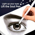 Stylo surligneur blanc, pinceau dessiné à la main, croquis d'art mangas, surlignage anime, lettrage blanc sur fond noir, stylo de contour, pinceau de peinture (3 couleurs disponibles)