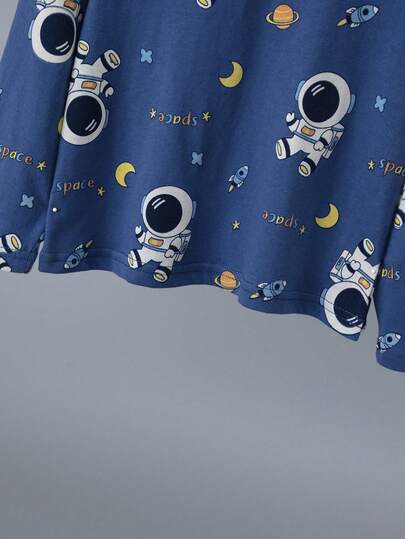 3 ensembles de pyjama pour bébé garçon à manches longues et pantalon long, motif de dessin animé, tenue d'intérieur