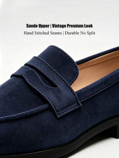 Salkin Mocassins Penny de luxe pour hommes, chaussures décontractées à enfiler souple de couleur unie, luxe abordable pour la vie moderne, confortables, respirantes, semelle antidérapante et résistante à l'usure, élégantes et à la mode, chaussures de gent
