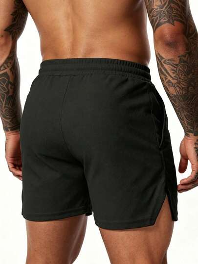 Gym Rark Short de sport pour hommes avec imprimé corne, taille à cordon de serrage et poches