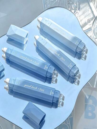 4/1 pièce Stylo correcteur élégant en forme de ruban blanc pour la jeunesse, outil de correction esthétique, fournitures de bureau pastel, ruban de modification lisse, articles de papeterie compacts pour l'école, le journal, le journal intime, fournitures