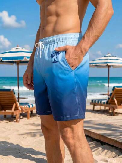 Naviga Onda Pantalon de plage décontracté ample à cordon de serrage avec poches, effet dégradé