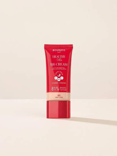 Bourjois Healthy Mix Clean & Vegan BB Cream 01 Ivory 30 ml – Ivory Shade, Vitamin C E & B5 Infused, 24-Hour Hydration For Radiance, Anti-Fatigue Formula For Fair Skin, Lightweight Daily Wear, Radiant Finish For Flawless Glow