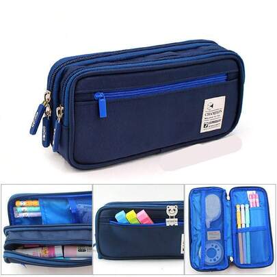 Étui à crayons grande capacité double couche, grand sac à crayons, boîte à stylos créative, nouveau grand sac à crayons, sac de rangement de papeterie, boîte de papeterie, fournitures scolaires, fournitures de bureau, sac de rangement de bureau, étui à cr