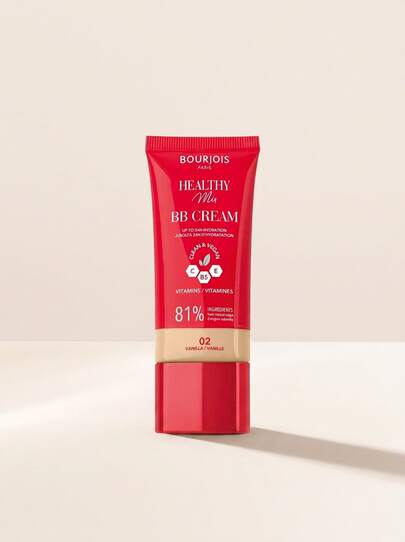 Bourjois Healthy Mix Clean & Vegan BB Cream 02 Vanilla 30 ml – BB Cream, 24-Hour Hydration, For With Dull Skin, Vanilla, Vitamin C, Suitable For Daily Makeup Routine