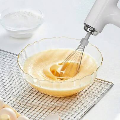 1 pièce Batteur/Mélangeur électrique portable - Rechargeable USB, sans fil, portable, léger, facile à utiliser, mélangeur à main, convient pour la cuisson de gâteaux, muffins - Choix idéal pour les boulangers et les professionnels