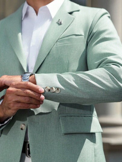 Manfinity Mode Blazer de mode grande taille pour hommes, style citadin