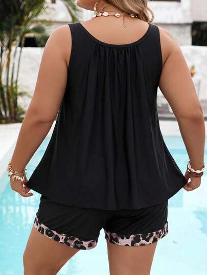 CURVE+ Ensemble de deux pièces de pantalons pour femmes grande taille, ensemble de maillots de bain de deux pièces pour femmes, maillots de bain pour femme