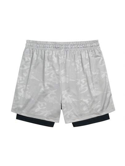 Gym Rark Short de sport à double couche avec taille à cordon pour hommes