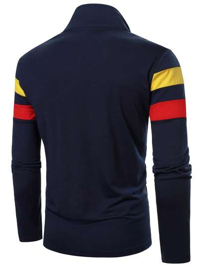 Manfinity Homme Chemise polo à manches courtes décontractée et blocs de couleurs pour homme, pour un usage quotidien